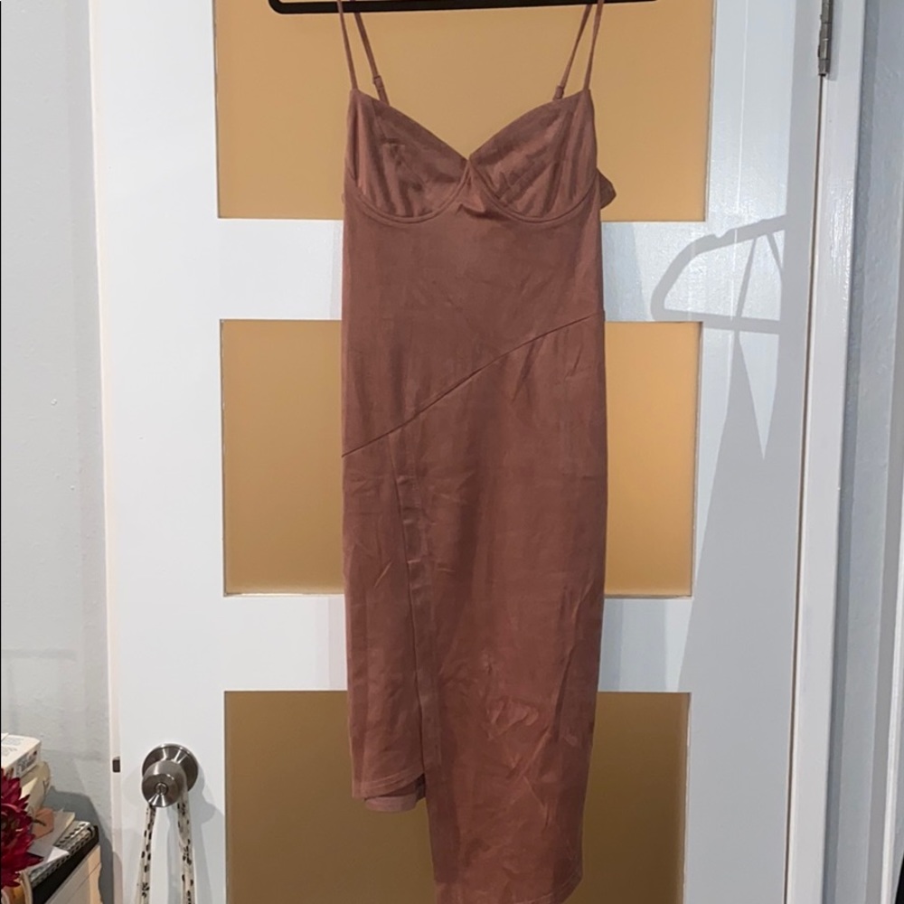 Nasty Gal Suede Midi Dress